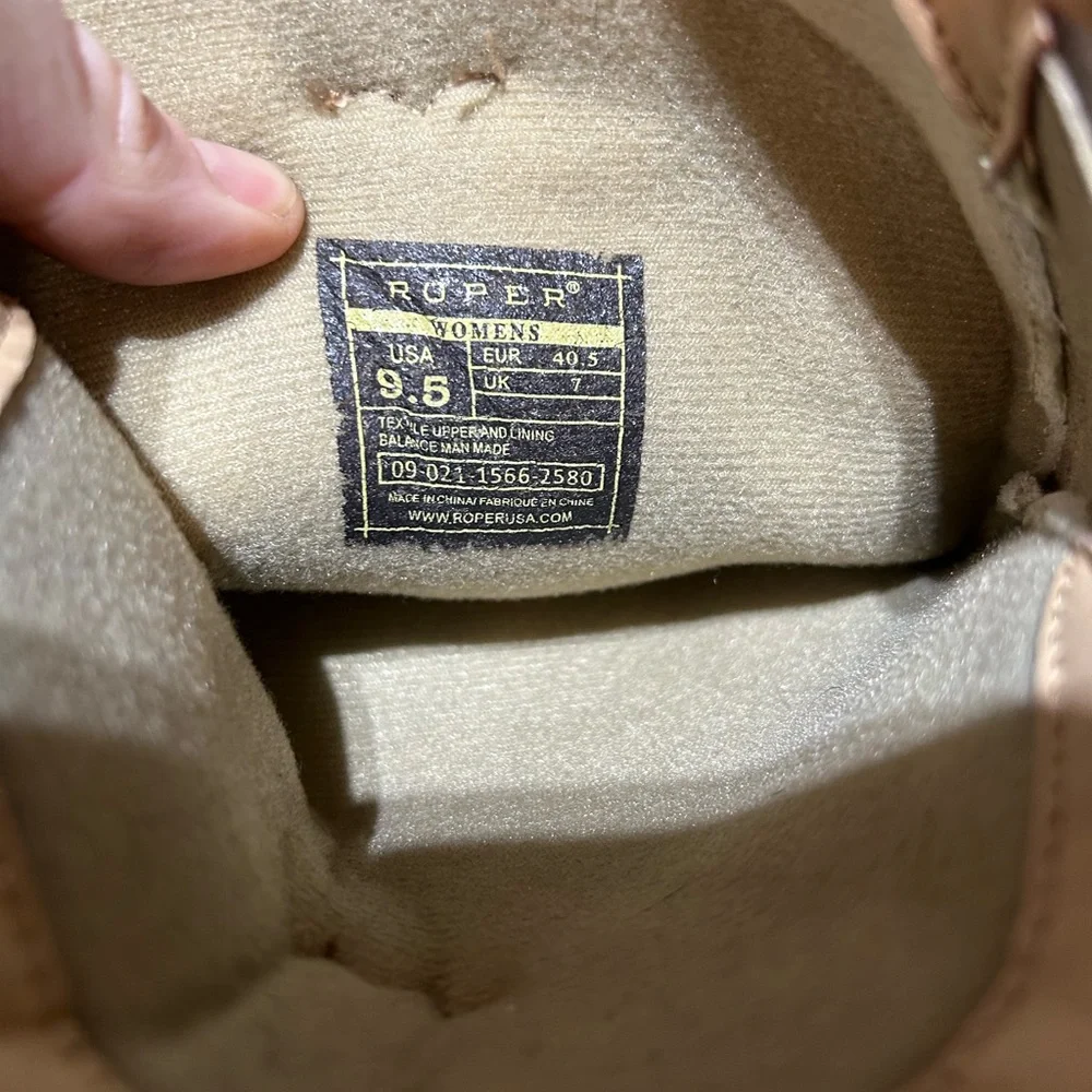 Size 9.5 - Roper Riley Glitter Tan 09-021-1566-2580 - Picture 3 of 5